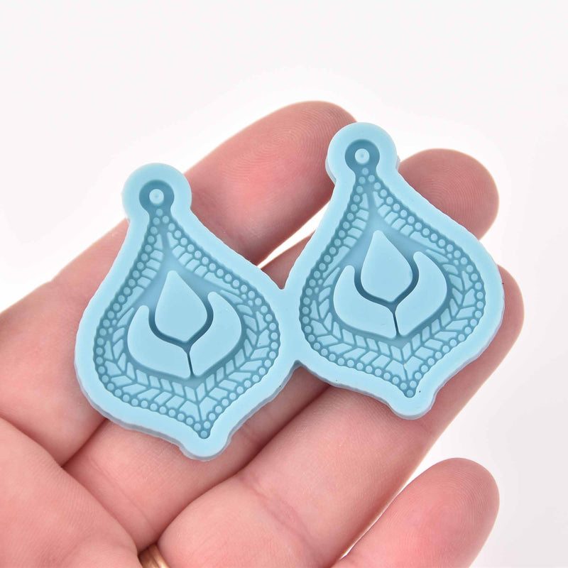 Marquis Earrings Silicone Mold, for resin, clay, PMC, tol1294