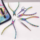 Chroma Pliers 6-piece Jewelry Tool Set, stainless steel with rainbow titanium, tol1295