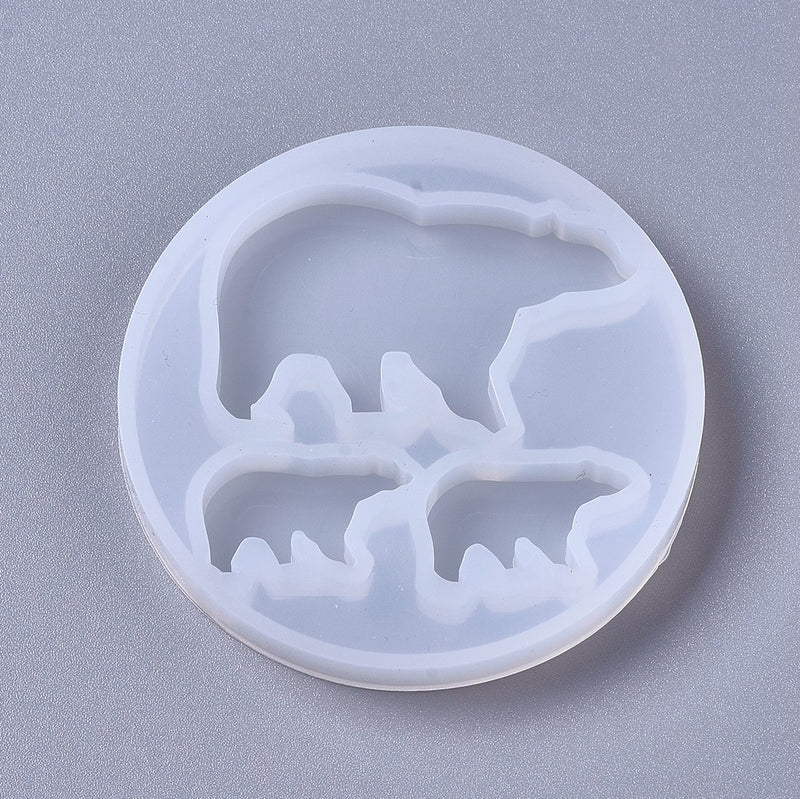 Mama Bear and Cubs Mold, Mother and Baby Epoxy Resin Mold, tol1371