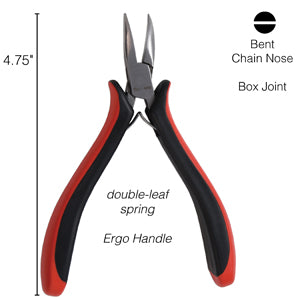 Platinum Ergo Bent Chain Nose Pliers, ER18, tol1387