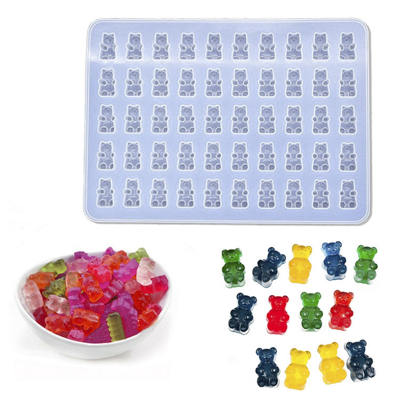 Candy Bear Silicone Mold for Resin, Fondant, Clay, makes 50 bears, tol1412