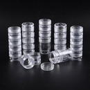 Bead Storage Box, 28 Round Bead Jars in Clear Acrylic Box with Lid, For Storing Small Parts, tol1428