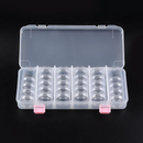Bead Storage Box, 28 Round Bead Jars in Clear Acrylic Box with Lid, For Storing Small Parts, tol1428