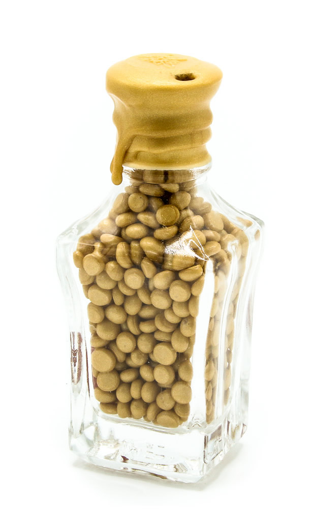 Sealing Wax Beads, gold, glass bottle, wax0015