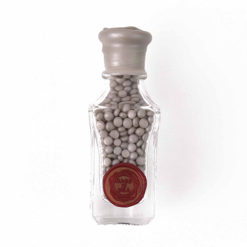 Sealing Wax Beads, silver gray, glass bottle, wax0021
