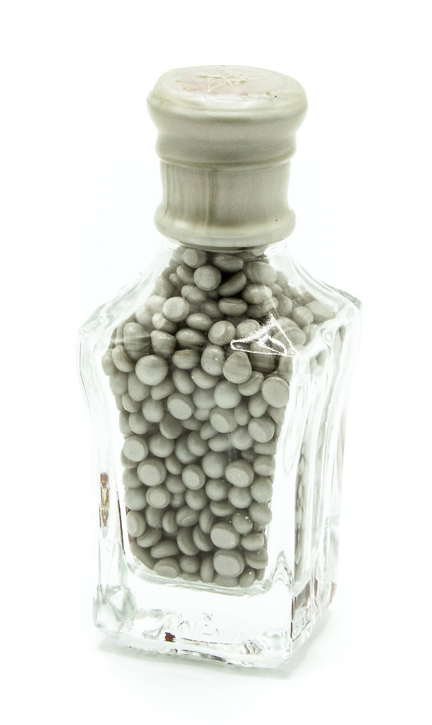 Sealing Wax Beads, silver gray, glass bottle, wax0021