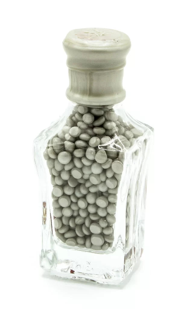 Sealing Wax Beads, silver gray, glass bottle, wax0021