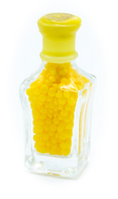 Sealing Wax Beads, yellow, glass bottle, wax0023