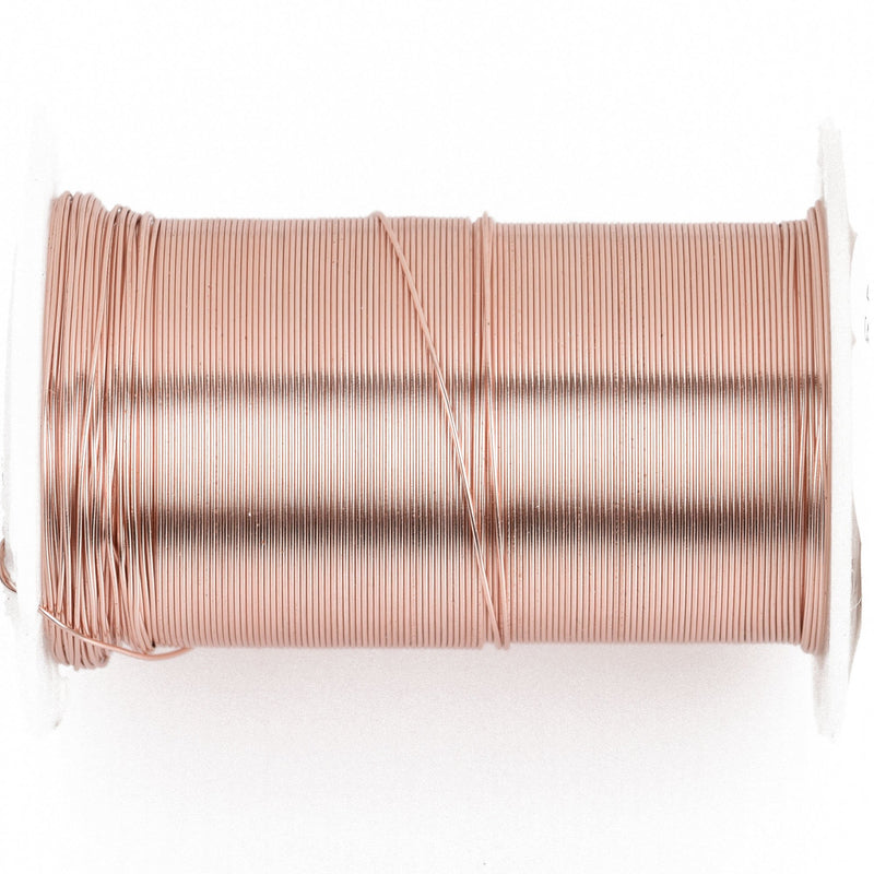 26ga ROSE GOLD Craft Wire, Tarnish Resistant Craft Wire, wire wrapping, BeadSmith Wire, 34 yards (102 feet) spool wir0078