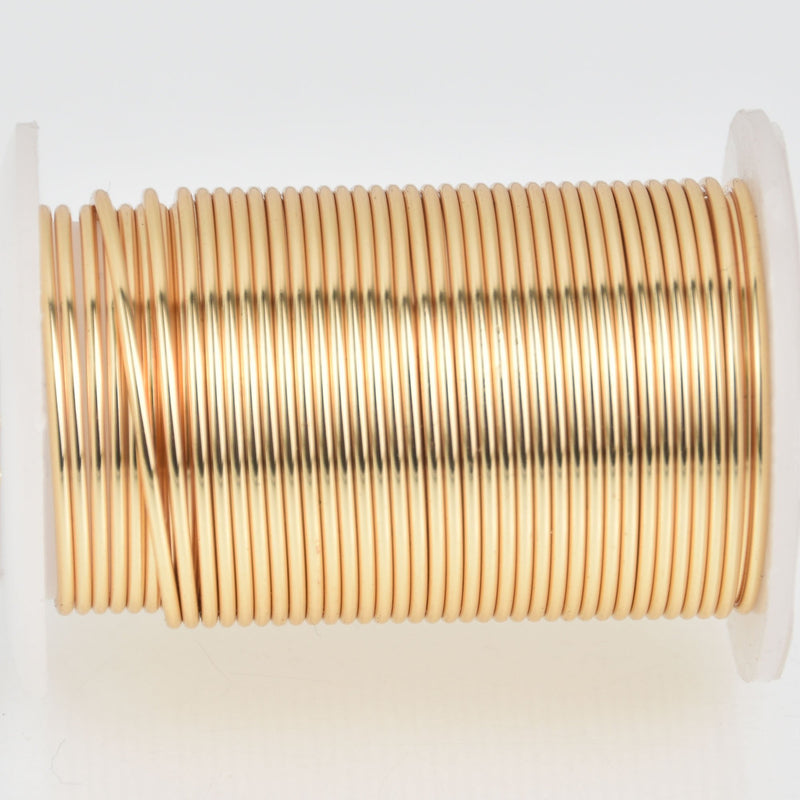 16ga Gold Craft WIRE, Tarnish Resistant Craft Wire, wire wrapping, 16 gauge, 8 yards (24 feet) spool wir0156