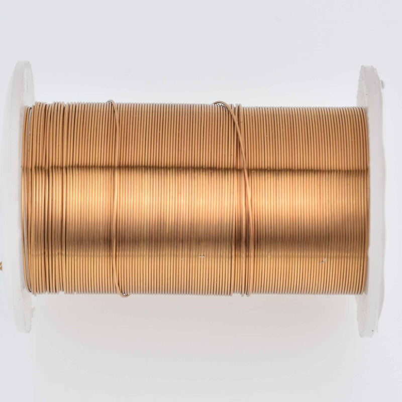 26g Brass CRAFT WIRE, Tarnish Resistant wire wrapping, 26 gauge, 34 yards (102 feet) spool wir0188