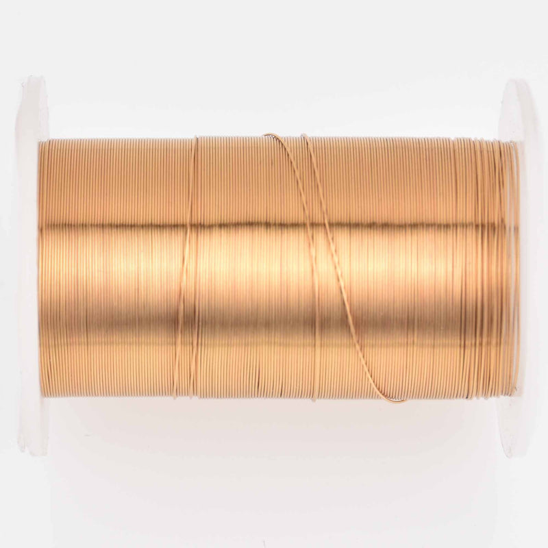 28ga Brass Craft Wire, Tarnish Resistant wire wrapping 40 yards (120 feet) spool wir0195