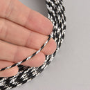 12ga Black Round Diamond Cut Wire, Aluminum, 12 meters wir0203