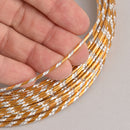 12ga Gold Round Diamond Cut Wire, Aluminum, 12 meters