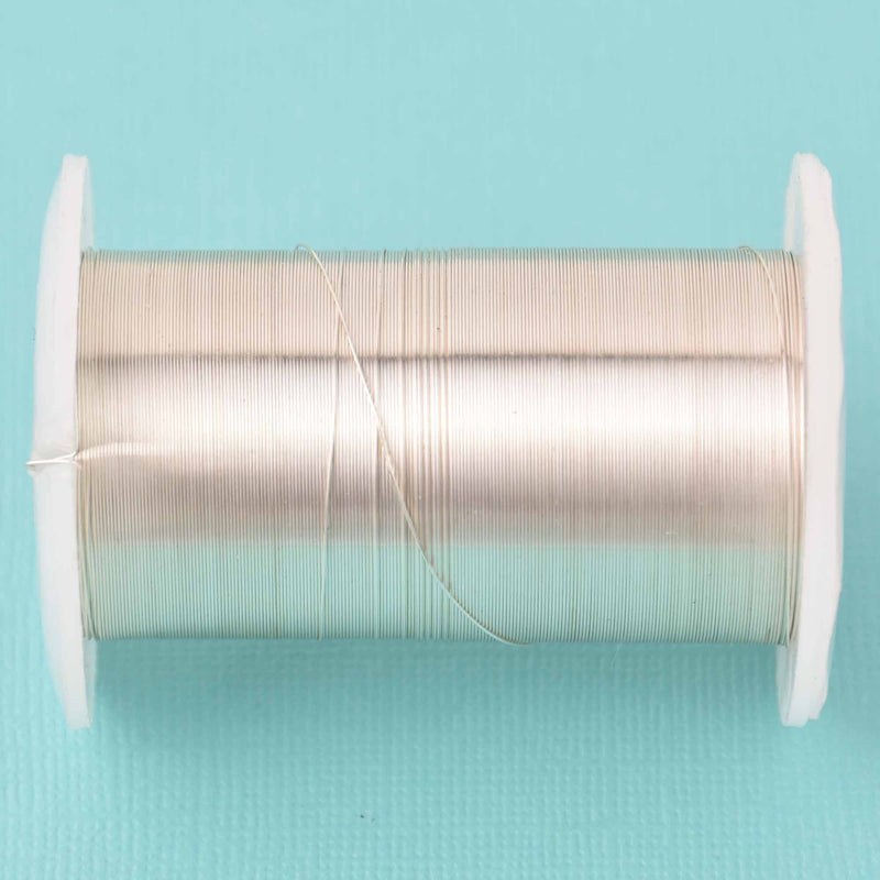 30ga Silver CRAFT WIRE, Tarnish Resistant Craft Wire, wire wrapping, 30 gauge, 50 yard spool wir0269
