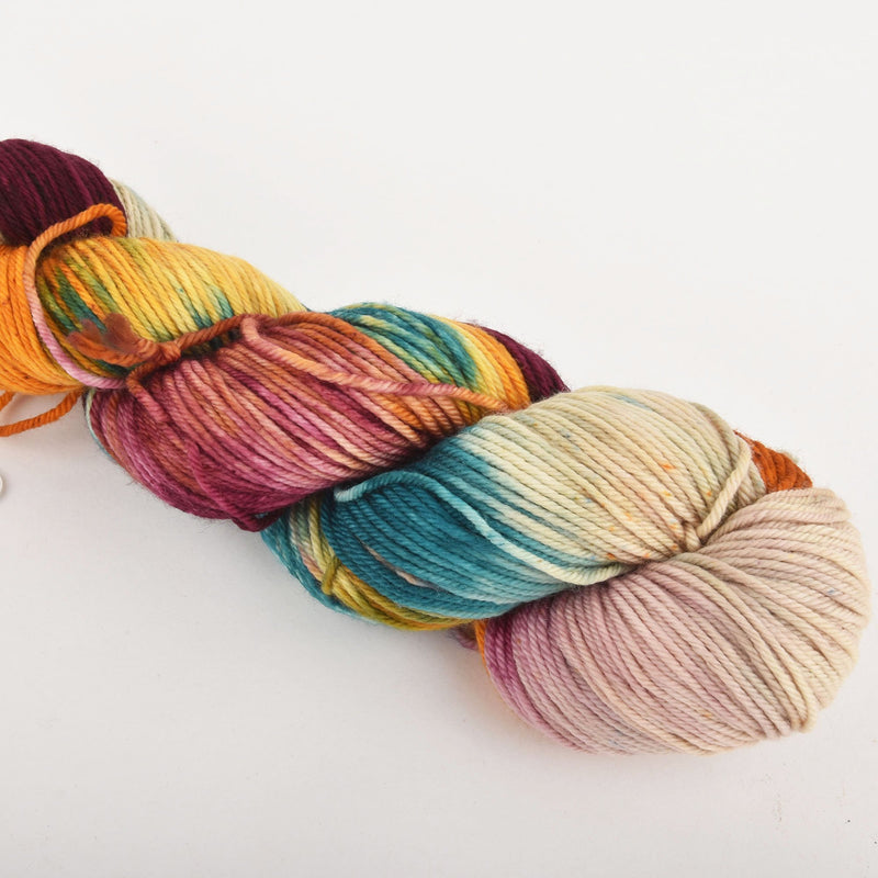 Hand Dyed Wool Yarn 100% SW Extrafine Merino, Ron and Hermoine Forever, 115g, Yrn0003