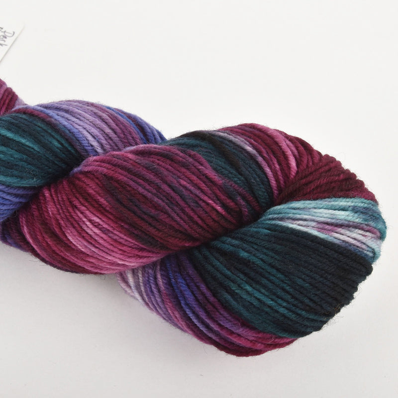 Hand Dyed Wool Yarn 100% Highland Wool, Pesky Pixie, 100g, Yrn0005