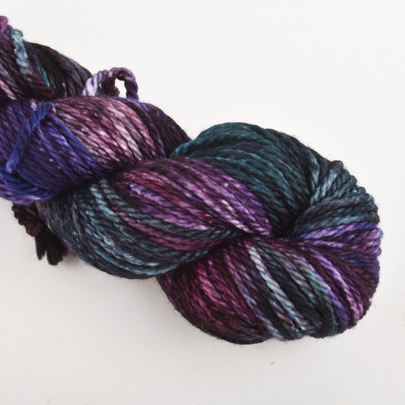 Hand Dyed Wool Yarn 100% SW Merino, Pesky Pixie, 100g, Yrn0011