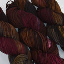 Hand Dyed Wool Yarn 100% Highland Wool, Arabian Show Horse, 100g, yrn0017